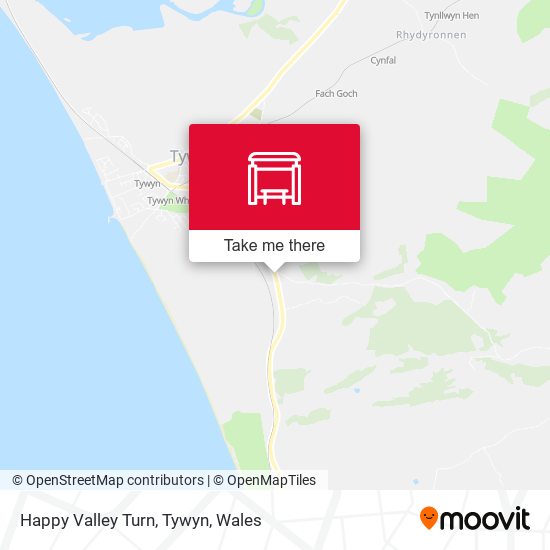 Happy Valley Turn, Tywyn map