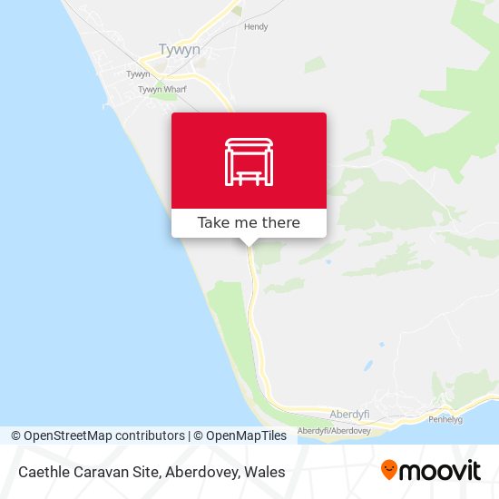Caethle Caravan Site, Aberdovey map