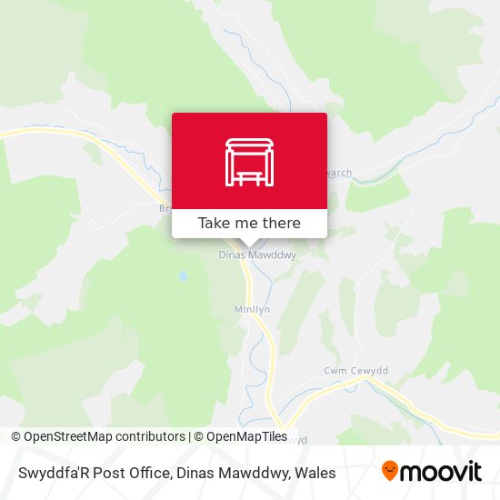 Swyddfa'R Post Office, Dinas Mawddwy map