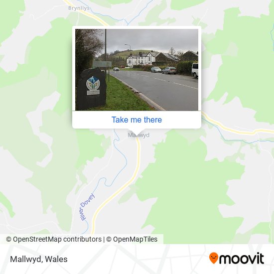 Mallwyd map