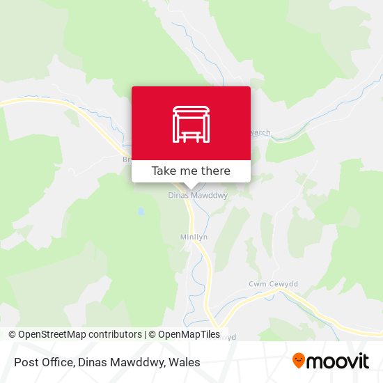 Post Office, Dinas Mawddwy map