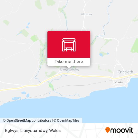 Eglwys, Llanystumdwy map