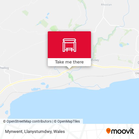 Mynwent, Llanystumdwy map