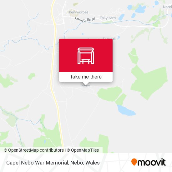 Capel Nebo War Memorial, Nebo map