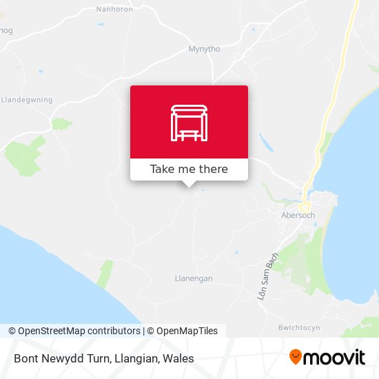 Bont Newydd Turn, Llangian map