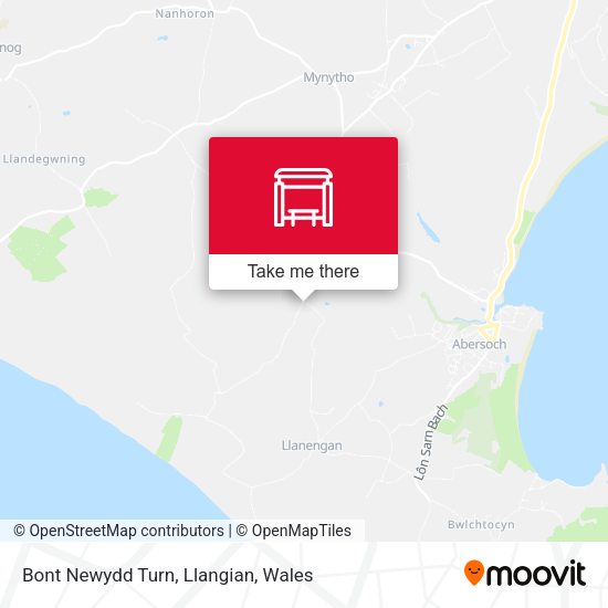 Bont Newydd Turn, Llangian map