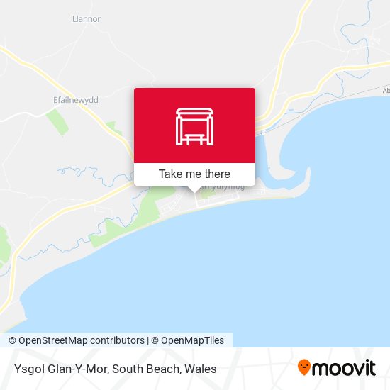 Ysgol Glan-Y-Mor, South Beach map