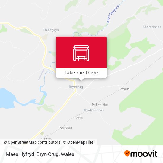 Maes Hyfryd, Bryn-Crug map