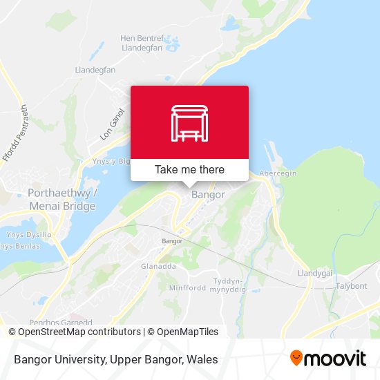 Bangor University, Upper Bangor map