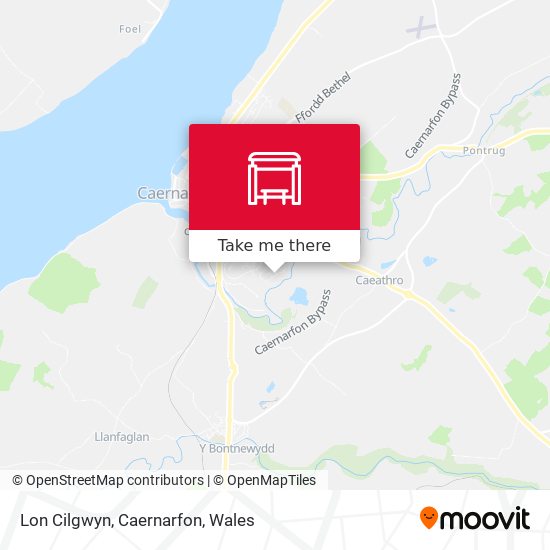 Lon Cilgwyn, Caernarfon map