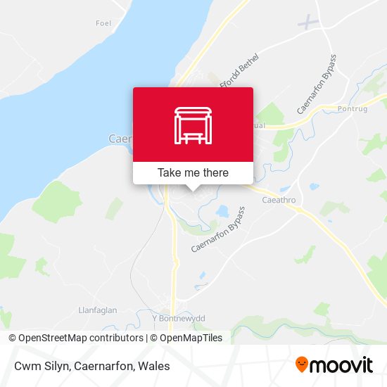 Cwm Silyn, Caernarfon map