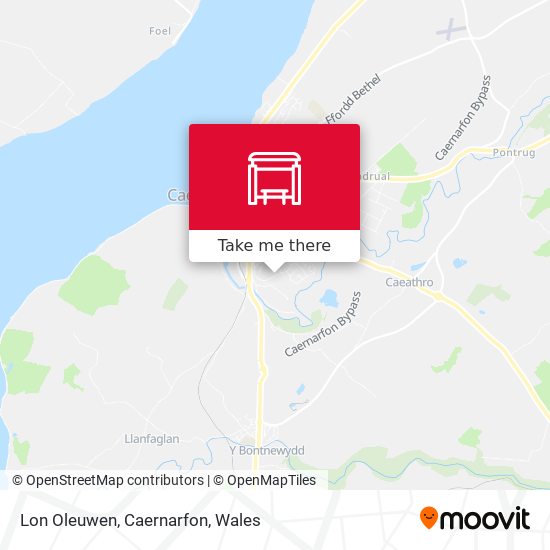 Lon Oleuwen, Caernarfon map