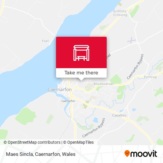 Maes Sincla, Caernarfon map