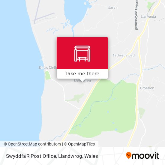 Swyddfa'R Post Office, Llandwrog map
