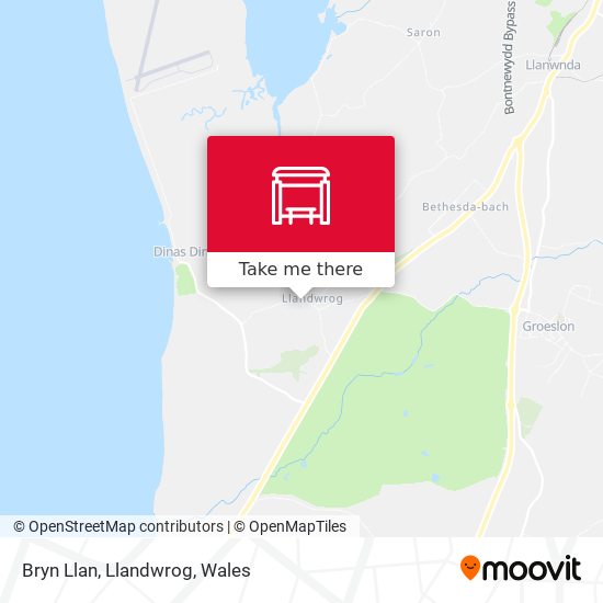 Bryn Llan, Llandwrog map