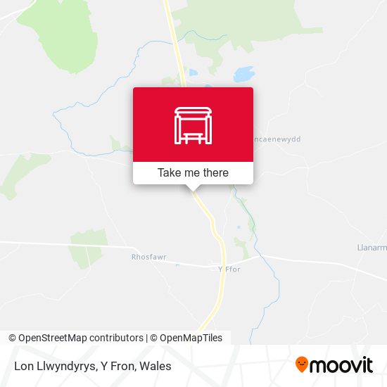 Lon Llwyndyrys, Y Fron map