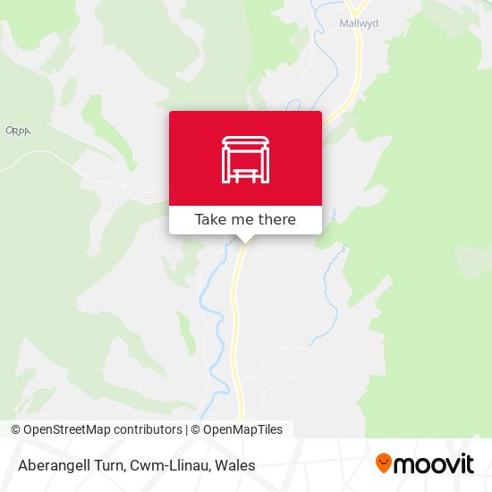 Aberangell Turn, Cwm-Llinau map