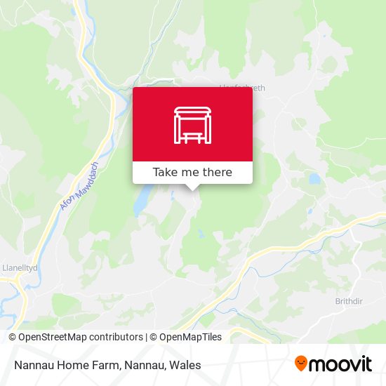 Nannau Home Farm, Nannau map