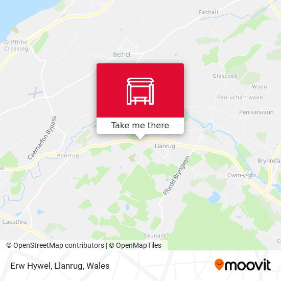 Erw Hywel, Llanrug map