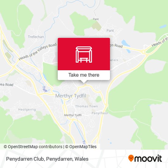 Penydarren Club, Penydarren map