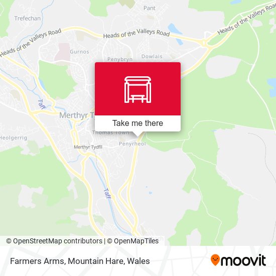 Farmers Arms, Mountain Hare map