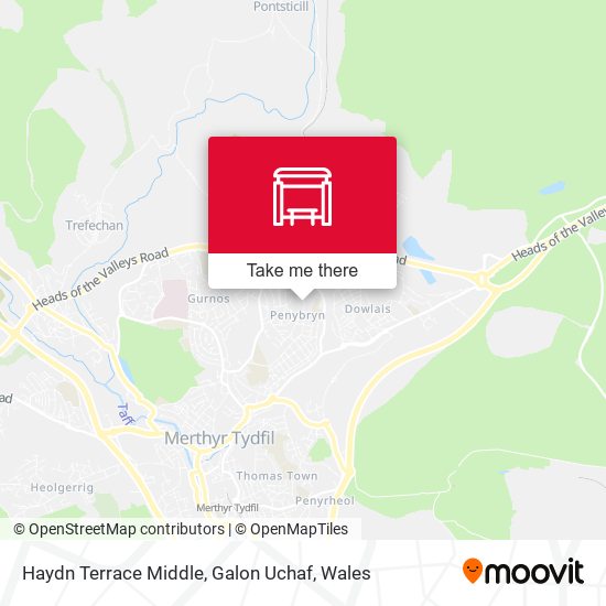 Haydn Terrace Middle, Galon Uchaf map