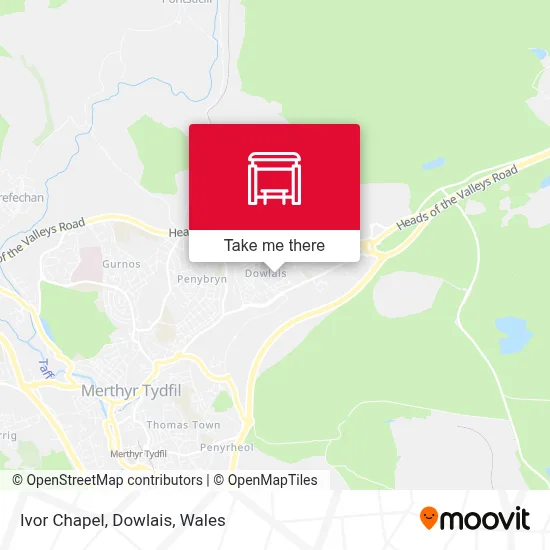 Ivor Chapel, Dowlais map
