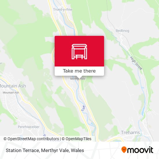 Station Terrace, Merthyr Vale map