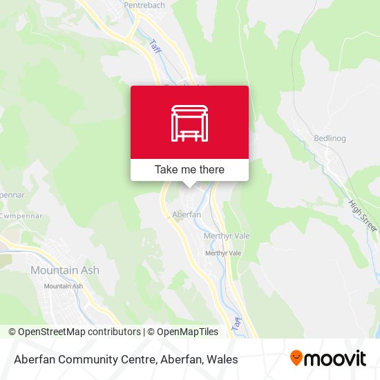 Aberfan Community Centre, Aberfan map