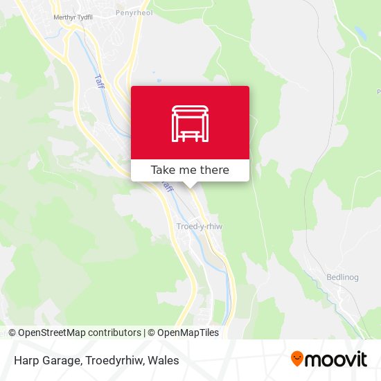 Harp Garage, Troedyrhiw map
