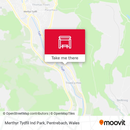 Merthyr Tydfil Ind Park, Pentrebach map