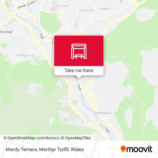 Mardy Terrace, Merthyr Tydfil map