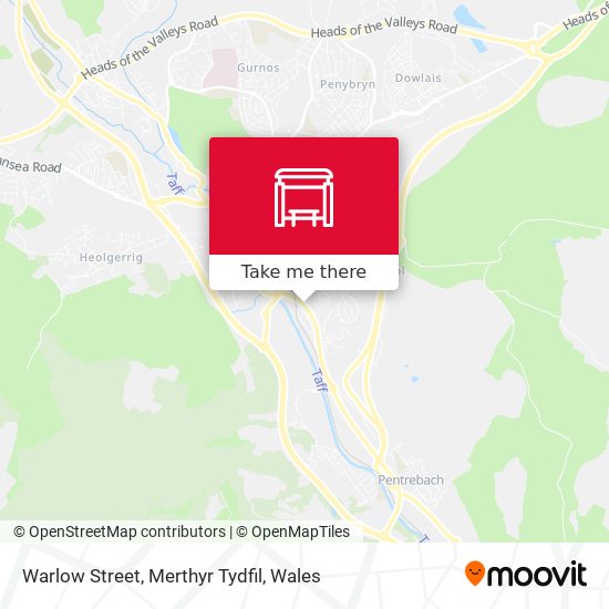 Warlow Street, Merthyr Tydfil map