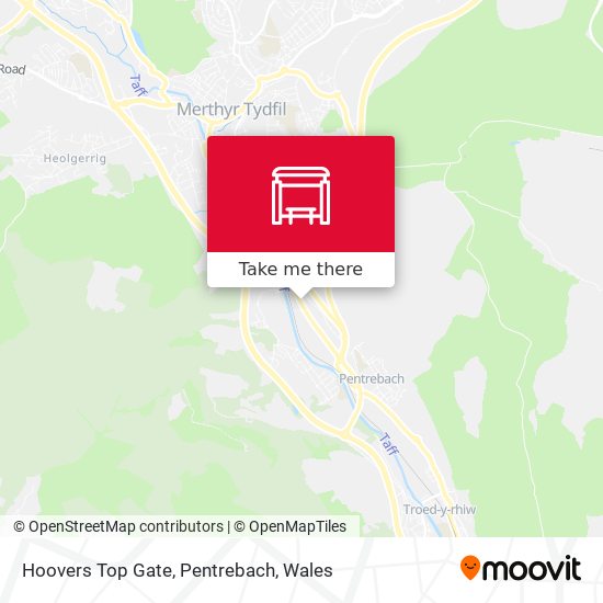Hoovers Top Gate, Pentrebach map