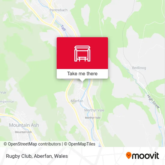 Rugby Club, Aberfan map