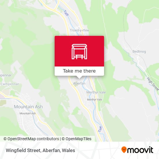 Wingfield Street, Aberfan map