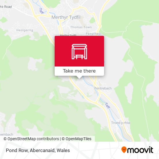 Pond Row, Abercanaid map