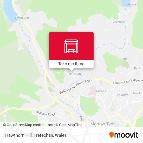Hawthorn Hill, Trefechan map