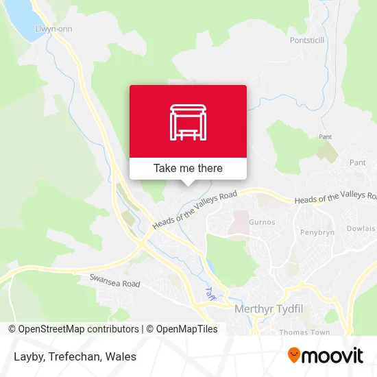 Layby, Trefechan map