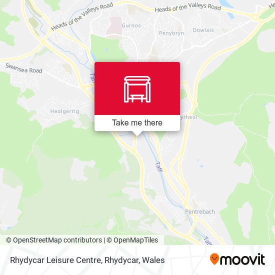 Rhydycar Leisure Centre, Rhydycar map