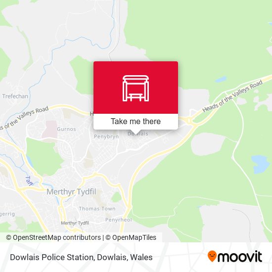 Dowlais Police Station, Dowlais map