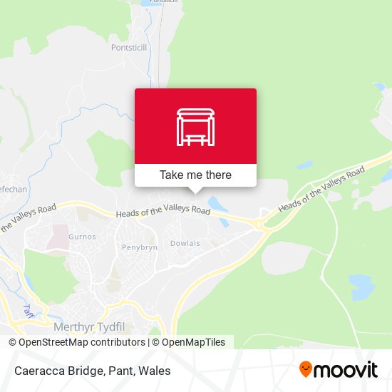 Caeracca Bridge, Pant map
