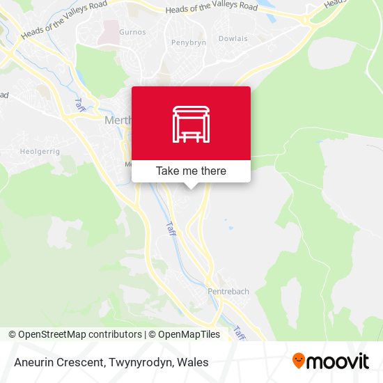 Aneurin Crescent, Twynyrodyn map