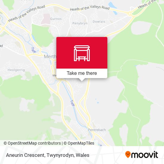 Aneurin Crescent, Twynyrodyn map