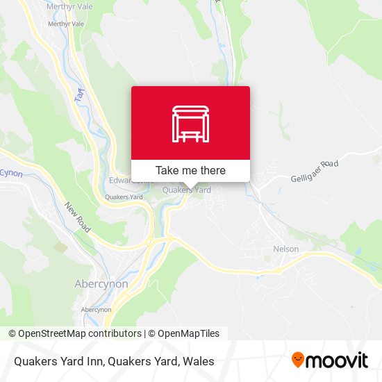 Quakers Yard Inn, Quakers Yard map