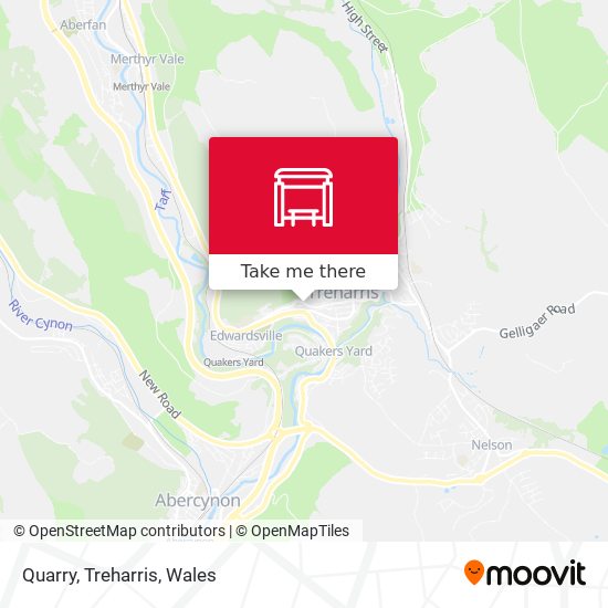 Quarry, Treharris map