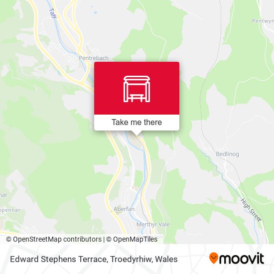 Edward Stephens Terrace, Troedyrhiw map