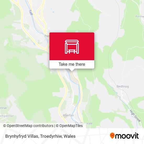 Brynhyfryd Villas, Troedyrhiw map