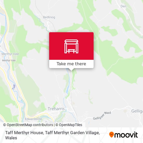 Taff Merthyr House, Taff Merthyr Garden Village map