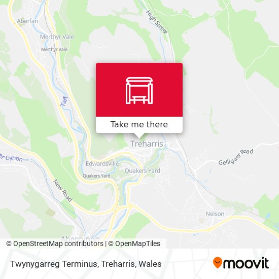 Twynygarreg Terminus, Treharris map